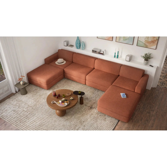 Divano Modulare GRACIA - Modulo Singolo Grande Terracotta