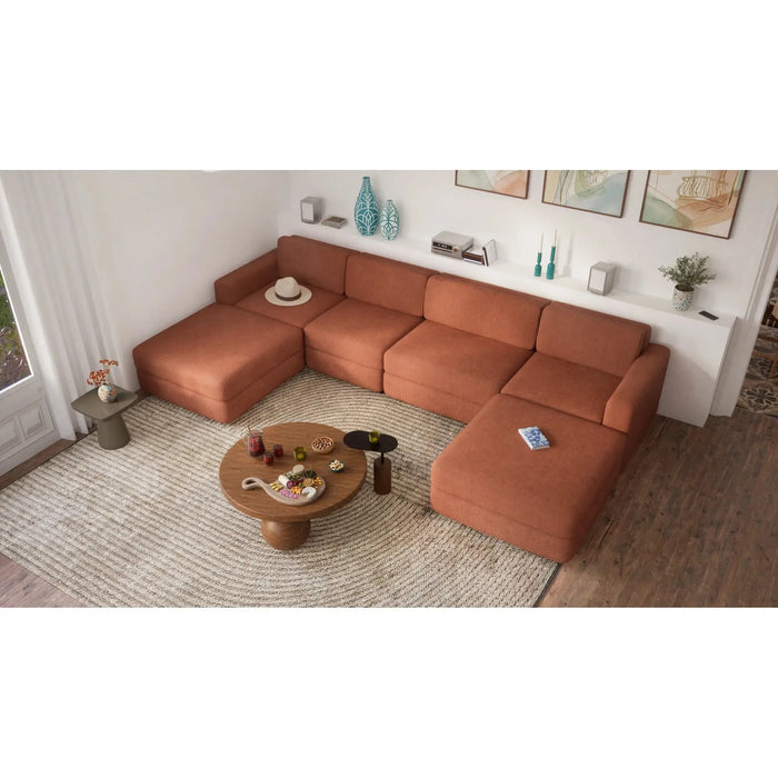 Divano Modulare GRACIA - Modulo Terminale Terracotta