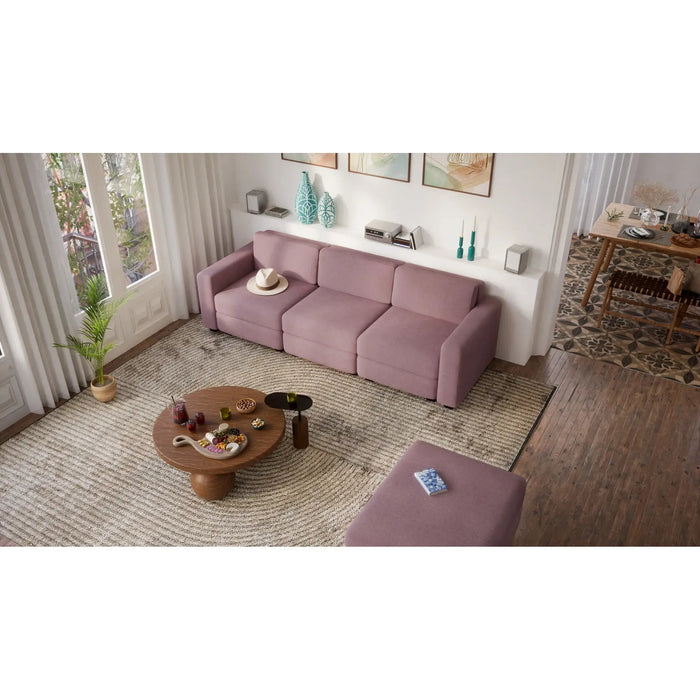 Divano Modulare 3 Posti GRACIA - Rosa Polvere