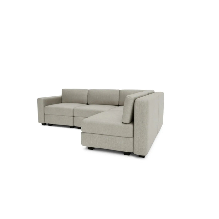 Divano Modulare 4 Posti Angolare GRACIA - Beige Grigio