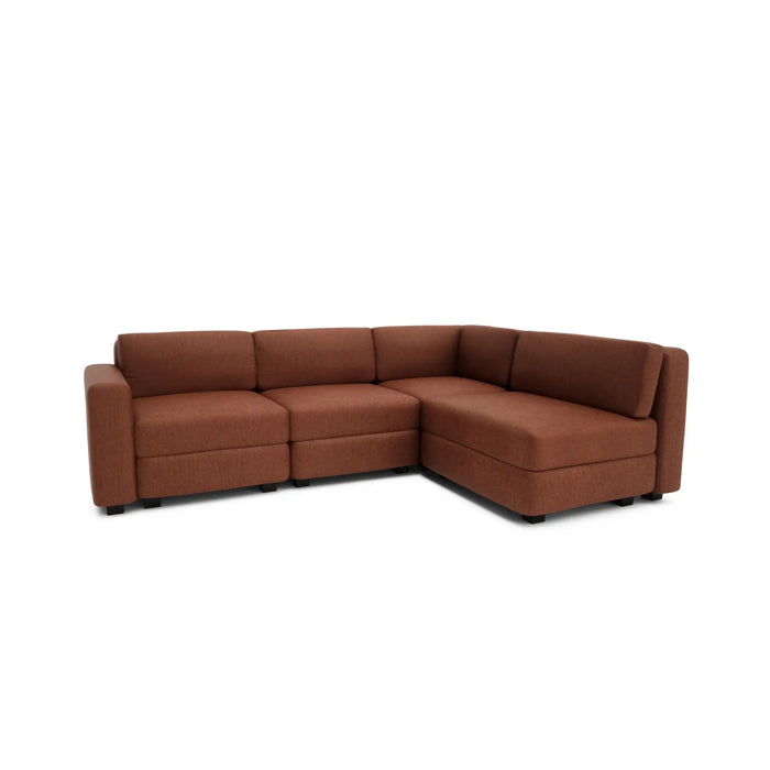 Divano Modulare 4 Posti Angolare GRACIA - Terracotta