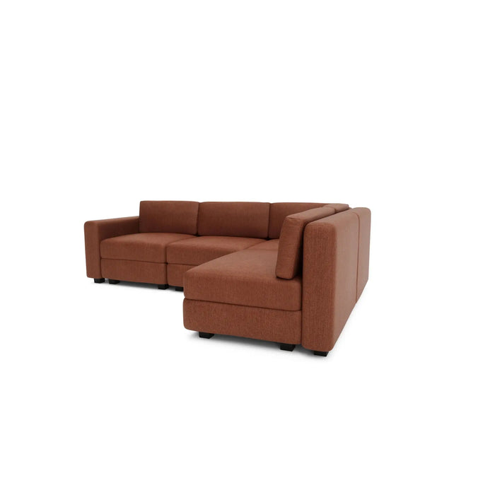 Divano Modulare 4 Posti Angolare GRACIA - Terracotta