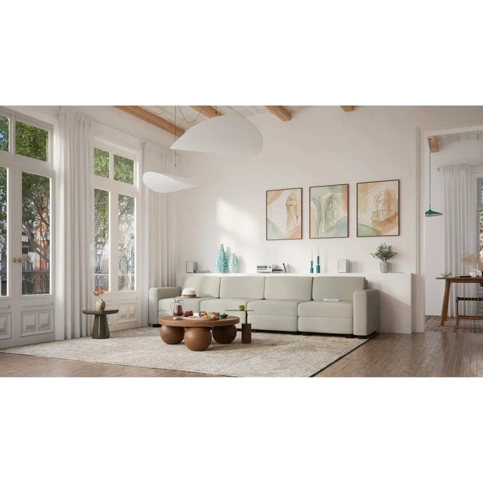 Divano Modulare 4 Posti GRACIA - Beige Grigio