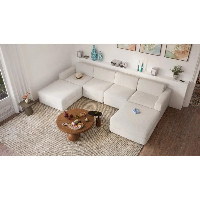 Divano Modulare GRACIA Forma U 180x320x180 Beige Crema