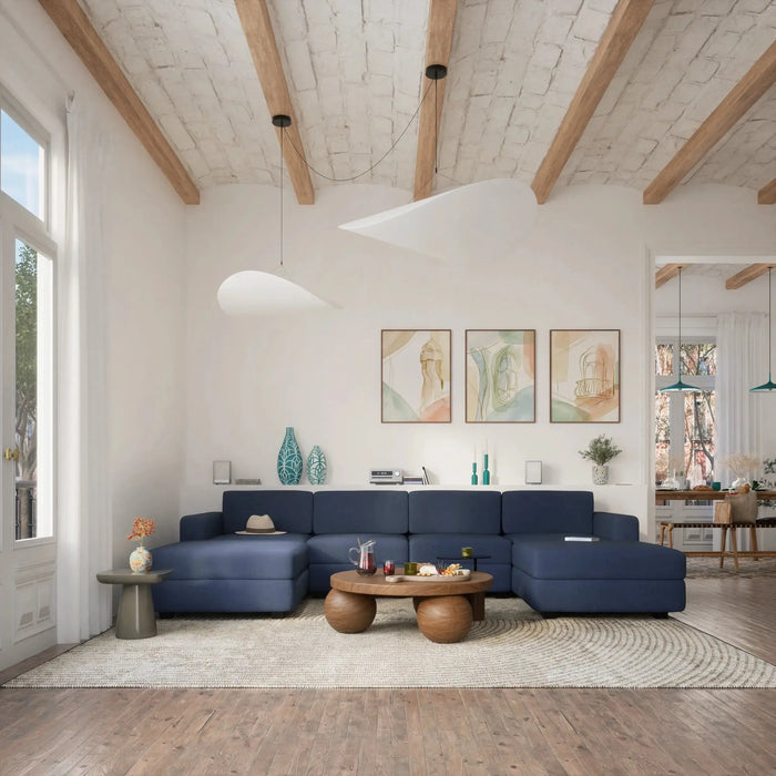Divano Modulare GRACIA - Forma U 180x320x180 cm - Blu Scuro