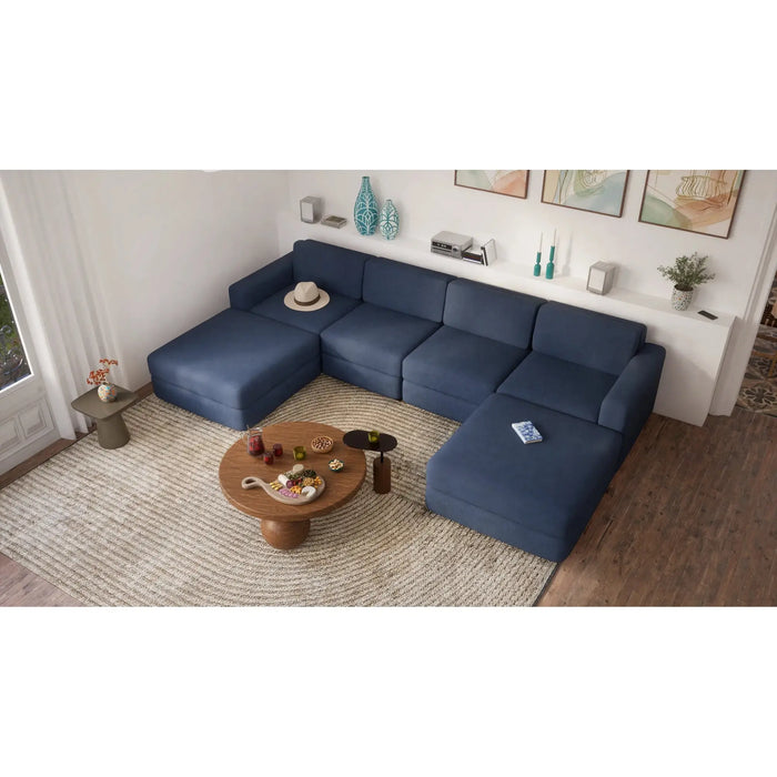 Divano Modulare GRACIA - Forma U 180x320x180 cm - Blu Scuro