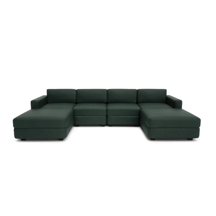Divano Modulare GRACIA - Forma U 180x320x180 cm - Verde