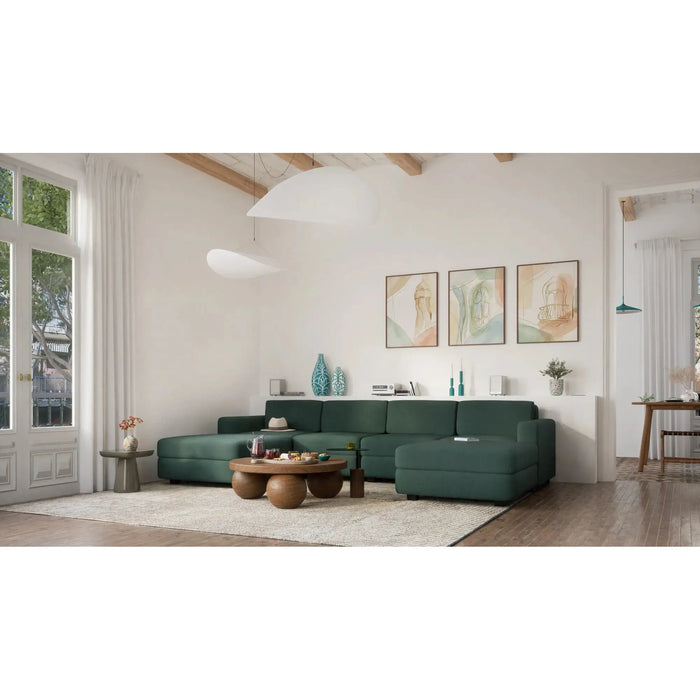 Divano Modulare GRACIA - Forma U 180x320x180 cm - Verde