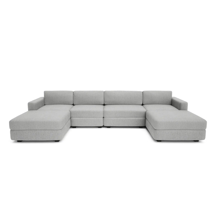 Divano Modulare GRACIA - Configurazione U 180x340x180 cm Grigio