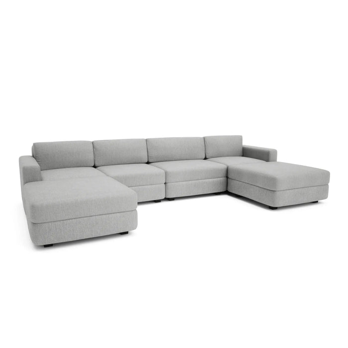 Divano Modulare GRACIA - Configurazione U 180x340x180 cm Grigio