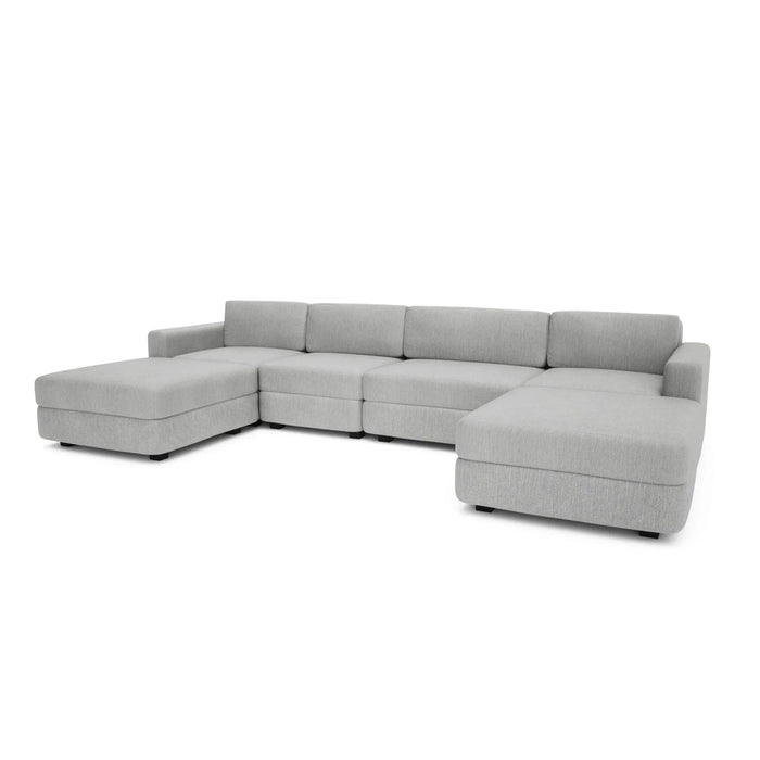 Divano Modulare GRACIA - Configurazione U 180x340x180 cm Grigio