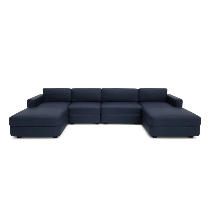 Divano Modulare GRACIA - Configurazione U 180x340x180 cm Blu