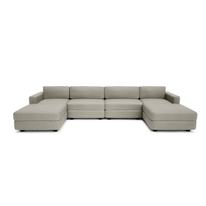 Divano Modulare GRACIA - Configurazione U 180x360x180 cm Beige Grigio
