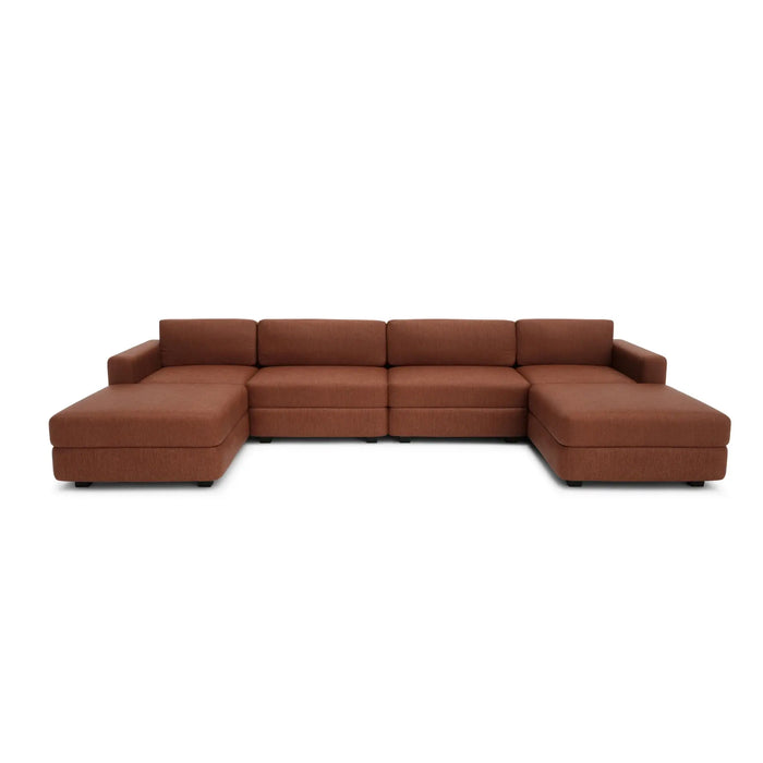 Divano Modulare GRACIA - Configurazione U 180x360x180 cm Terracotta