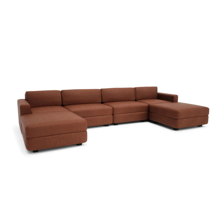 Divano Modulare GRACIA - Configurazione U 180x360x180 cm Terracotta