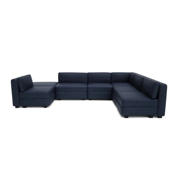 Divano Modulare GRACIA U-Shape 160x340x230 cm Blu Scuro