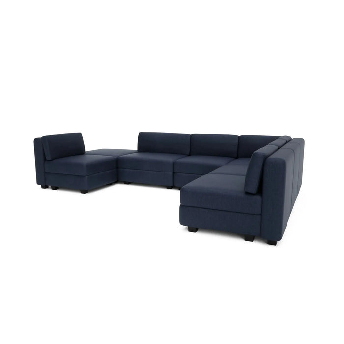 Divano Modulare GRACIA U-Shape 160x340x230 cm Blu Scuro