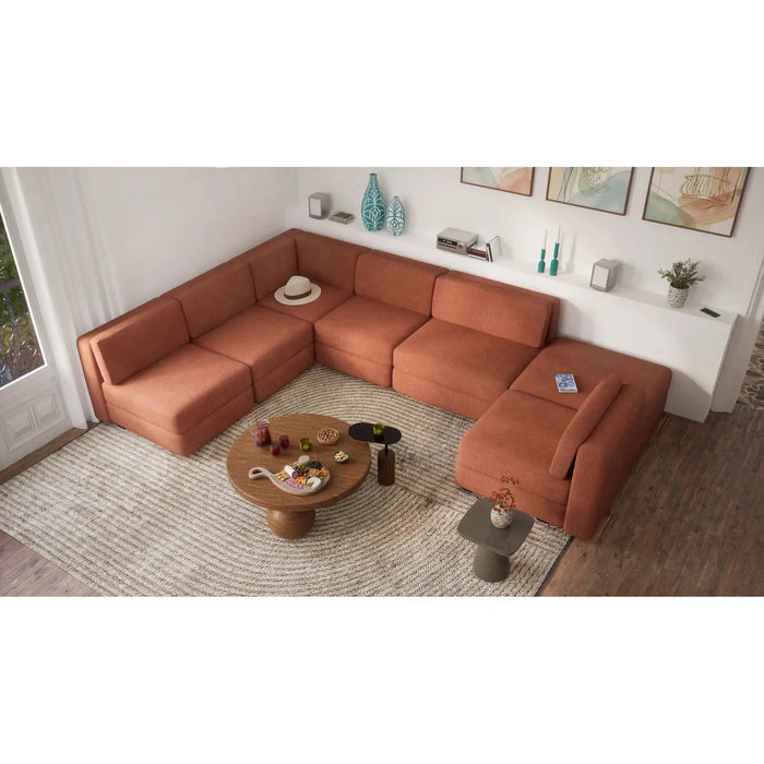 Divano Modulare GRACIA U-Shape 160x340x230 cm Terracotta