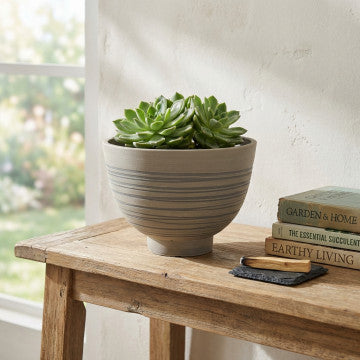 Vaso medio in fibra sintetica antracite diametro 39 cm altezza 28 cm