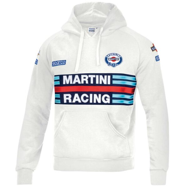 Felpa Hoodie Con Cappuccio Martini Racing Bianca