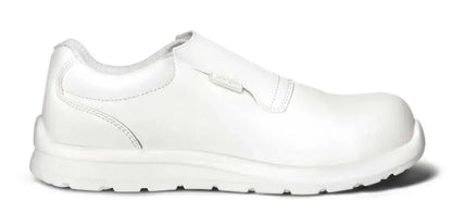 Scarpa tecnica da guida e sicurezza bianca, con design confortevole, suola antiscivolo, perfetta per uso quotidiano in settori industriali, SKU: SP/HOMY-35