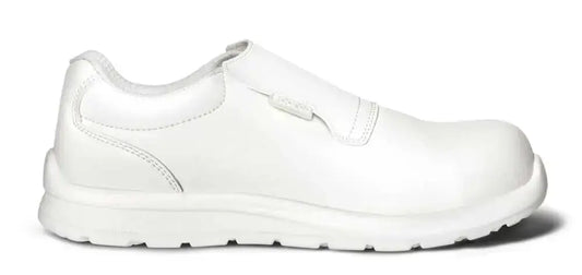 Scarpa tecnica da guida e sicurezza bianca, con design confortevole, suola antiscivolo, perfetta per uso quotidiano in settori industriali, SKU: SP/HOMY-35