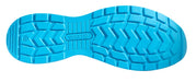 Suola della scarpa antinfortunistica Sparco Kamui S3 in materiale antiscivolo blu con motivo a tasselli, resistente e sicura per il lavoro