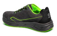 Scarpa da lavoro Sparco Oliver S3 nubuck antistatica nera con suola gialla, design ergonomico, traspirante, ideale per ambienti di lavoro