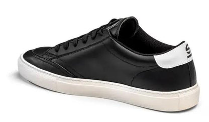 Vista posteriore della scarpa Sparco S-Time Nera con dettagli in bianco sul tallone e suola robusta. Perfetta per comfort e stile casual.