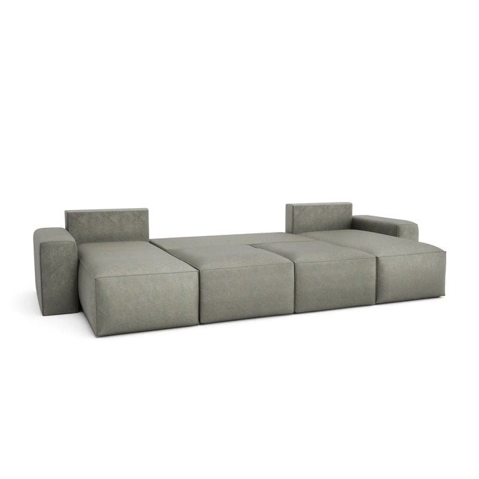 Divano Letto Angolare JORDAAN - Forma U - Cenere