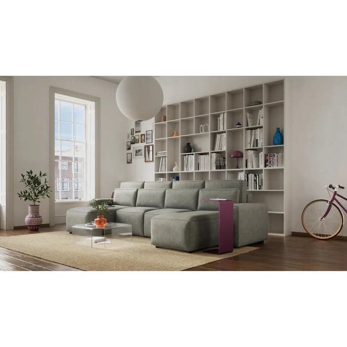 Divano Letto Angolare JORDAAN - Forma U - Cenere