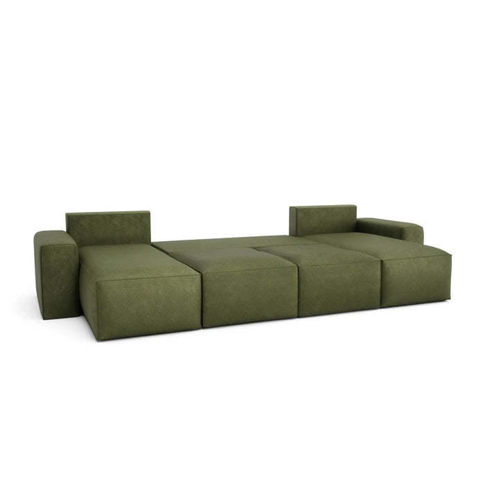 Divano Letto Angolare JORDAAN - Forma U - Khaki