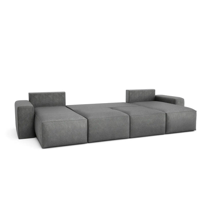 Divano Letto Angolare JORDAAN - Forma U - Grigio