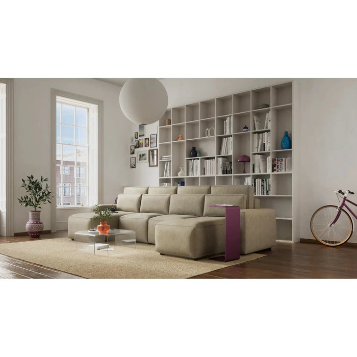 Divano Letto Angolare JORDAAN - Forma U - Crema