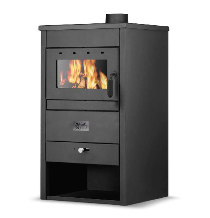 Stufa a legna Rea 18 kW con design moderno e alta efficienza