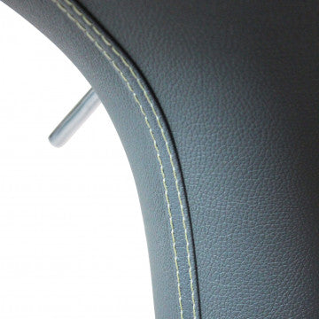Sgabello regolabile in metallo e plastica grigio 39,5x44,5x58-78 cm