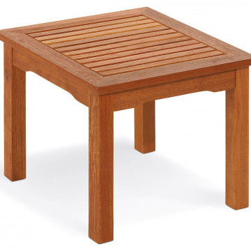 Tavolino quadrato 50x50 cm in legno di Acacia massiccio spessore 22 mm