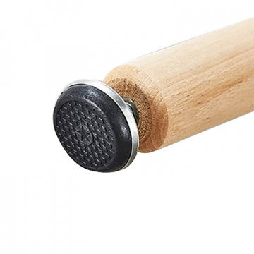 Tavolo rotondo piano ABS nero gambe legno diametro 80 cm altezza 75