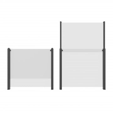 Frangivento Vetro Elevabile Pergola 90x110/180h cm