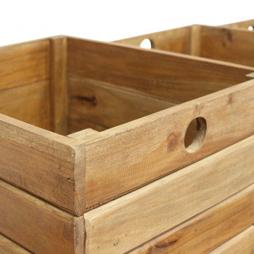 Set 3 cassette in mogano con dimensioni 44x37x30 cm
