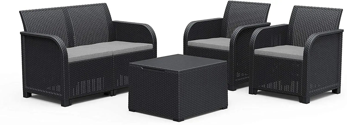 Salotto Rosalie Lounge grafite con cuscini Salotti Hobby Shop Solution   