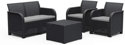 Salotto Rosalie Lounge grafite con cuscini Salotti Hobby Shop Solution   