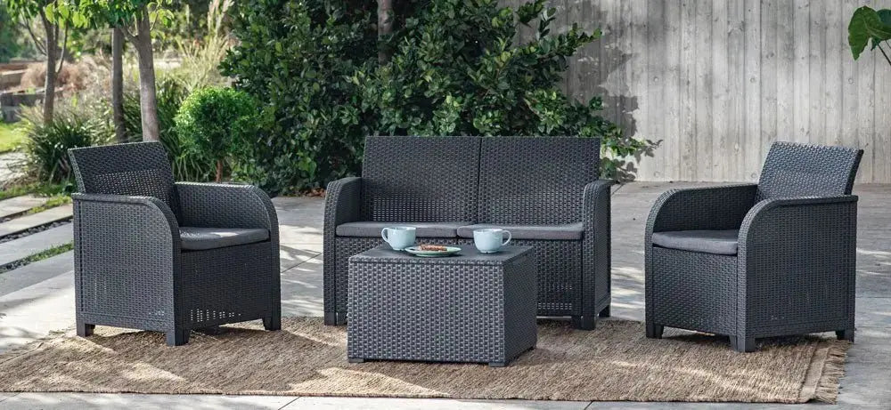 Salotto Rosalie Lounge grafite con cuscini Salotti Hobby Shop Solution   