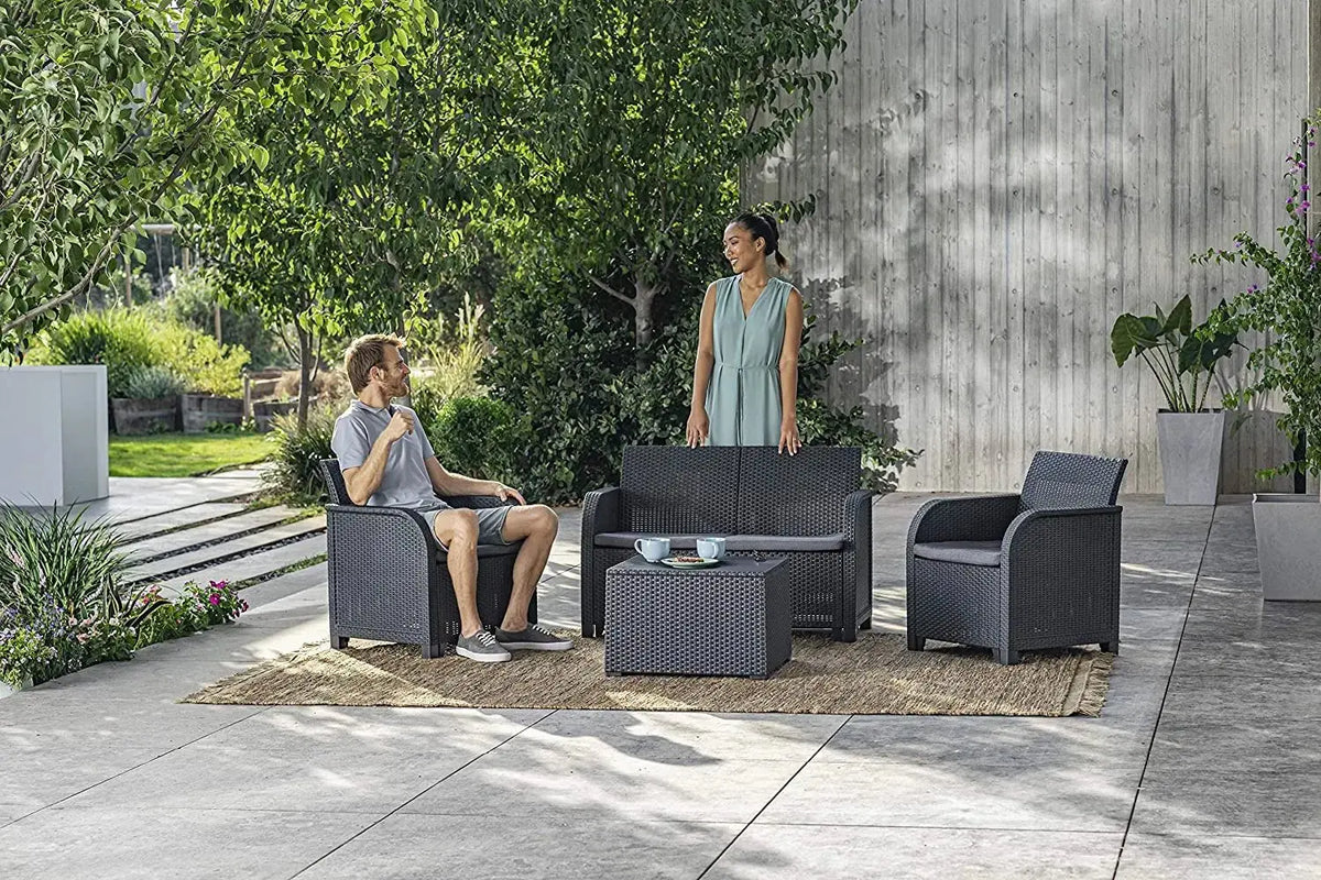Salotto Rosalie Lounge grafite con cuscini Salotti Hobby Shop Solution   