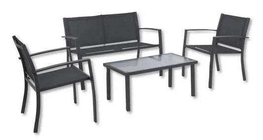 Salotto da Giardino 4 Pz con Struttura in Acciaio Salotti Hobby Shop Solution ANTRACITE  