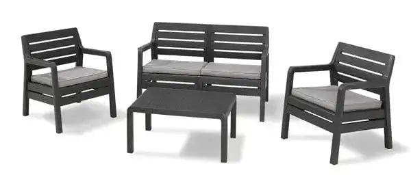 Salotto delano set grafite con cuscini sfoderabili Salotti KETER   