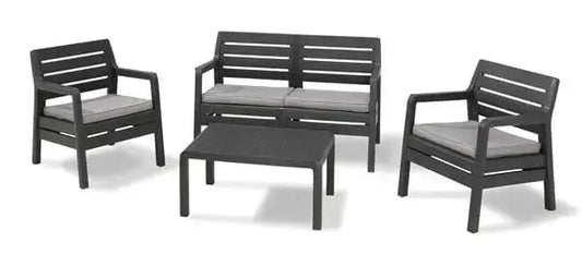 Salotto delano set grafite con cuscini sfoderabili Salotti KETER   