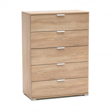 Mobiletto con 5 cassetti in truciolare bilaminato 75x38x103 cm