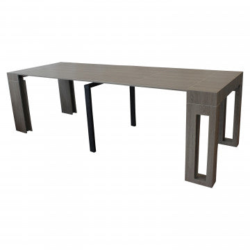 Tavolo consolle con piano melamina e struttura metallo 90x45x75 cm
