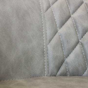Poltrona struttura metallo seduta schienale ecopelle 56x60x87cm